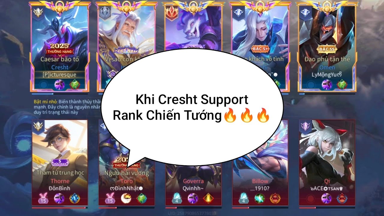 Cresht Support Rank Chiến Tướng 