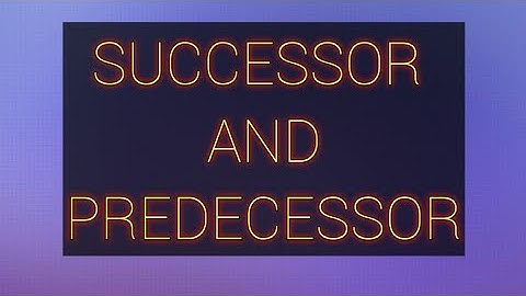 Successor And Predecessor, class 5, Ch. 2, Large Numbers, What are the Successor And Predecessor?