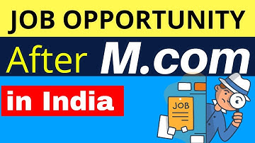 After M.com Job Opportunities | Career options After M.Com | Hindi