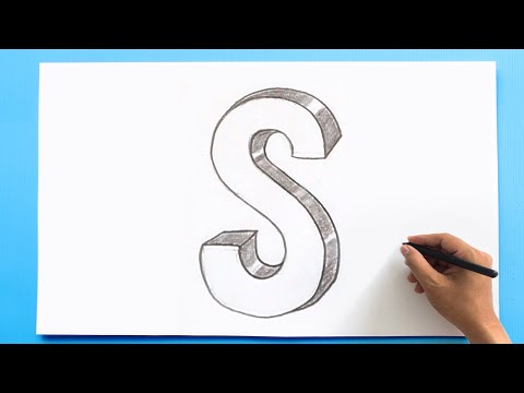 3D Letter Drawing - S