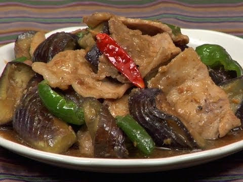 Miso Pork Stir-Fry with Eggplants and Bell Peppers Recipe | Cooking with Dog