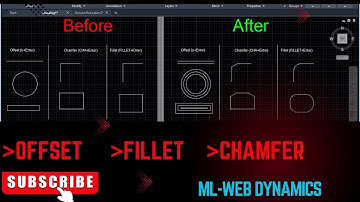 How to use Chamfer, Fillet and offset command in AutoCAD |#fillet #chamfer #autocad