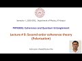 Coherence and Quantum Entanglement: Lecture # 9 (Second-order coherence theory (Polarization))