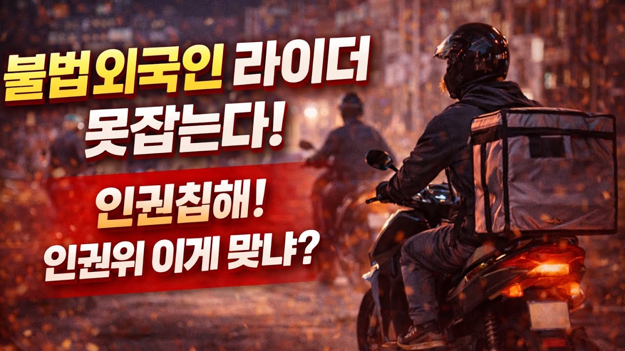 불법 외국인 라이더 못잡는다!