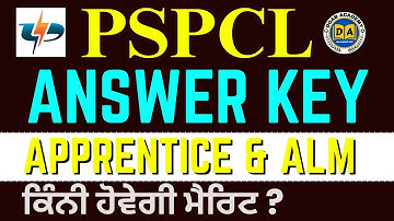 PSPCL APPRENTICESHIP AND ALM ANSWER KEY OUT