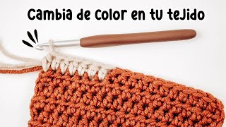 Como cambiar de color en tu tejido de crochet  Tutorial | Danii's Ways