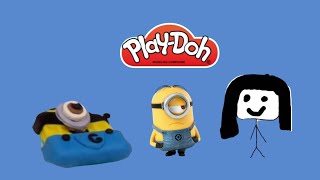 making Stuart the Minion waffle with Play-Doh 