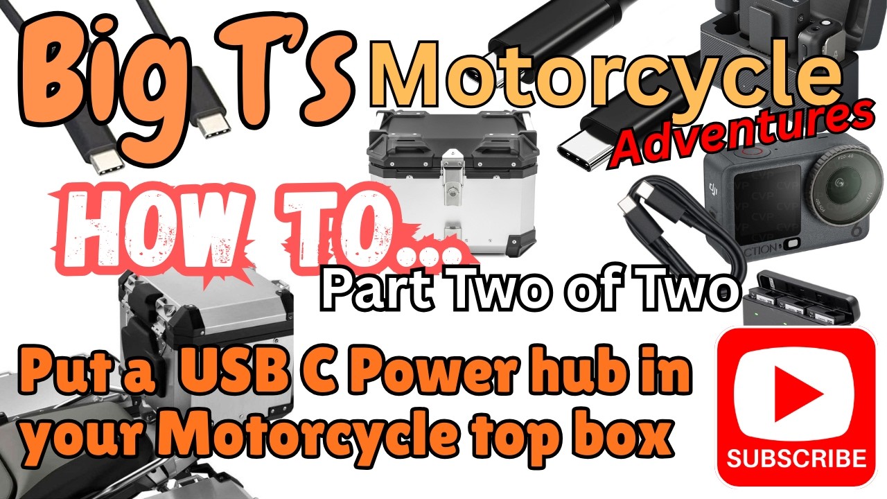 Big T's Motorcycle Adv Fit USB C power to you motorcycle top case/box using a relay GSA Part Two