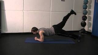 Front Plank with Hip Extensions