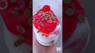Slime ASMR 🍓🍰 Strawberry Cheesecake from CinnaCrewSlimes #slime #asmr #slimeasmr #satisfying