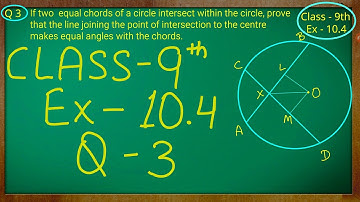 Class 9th , Ex - 10.4, Q 3 ( Circles ) CBSE NCERT