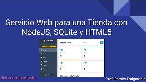 📘 Servicio Web para una Tienda con NodeJS, SQLite y HTML5 | Clase 3 de NodeJS