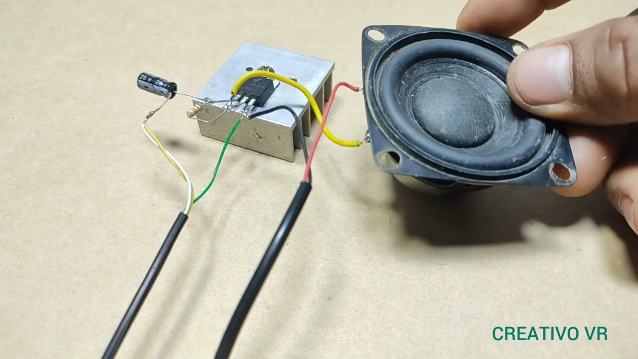 Como hacer mini amplificador con un Transistor 