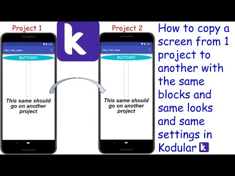 How to copy a screen from 1 project to another with ais file in Kodular | Kodular and Thunkable tuts