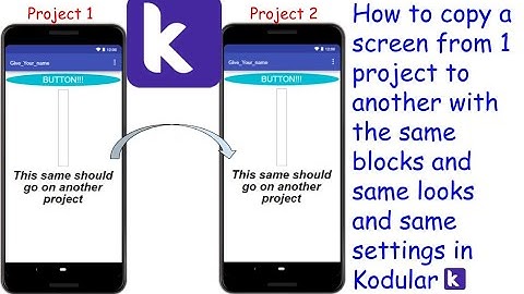 How to copy a screen from 1 project to another with ais file in Kodular | Kodular and Thunkable tuts