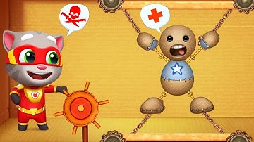 Talking Tom Hero Dash Buddy vs Rack Machines | Kick The Buddy