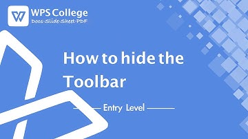 [WPS Office] Word 1.2: How to Hide the Toolbar in WPS Word Document [Tutorial]