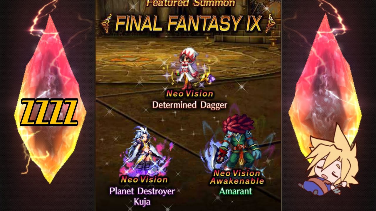 [FFBE] Determined Dagger, Planet Destroyer Kuja & Amarant NVA. Banner Z 😹
