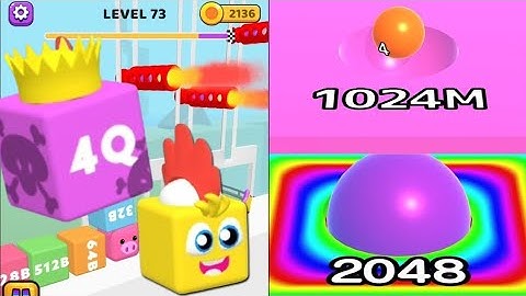 MAX LEVELS- Ball Run 2048 vs Ball Run Infinity vs Happy Cube 2048 gameplay walkthrough #ballgamezone