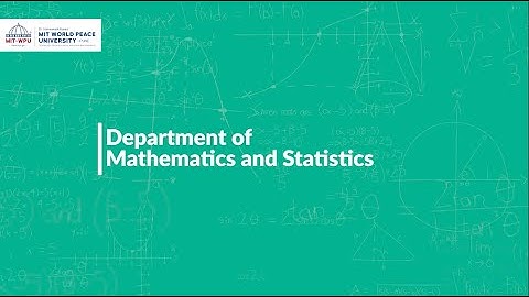 Develop Math & Statistics Skills at MIT-WPU | #B.Sc #M.Sc and #Ph.D.
