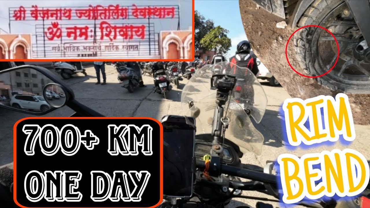 Parli Vaijnath Jyotirlinga || 700+ km One Day Bike Ride || Wheel Rim Bend || Pune to Parli Vaijnath