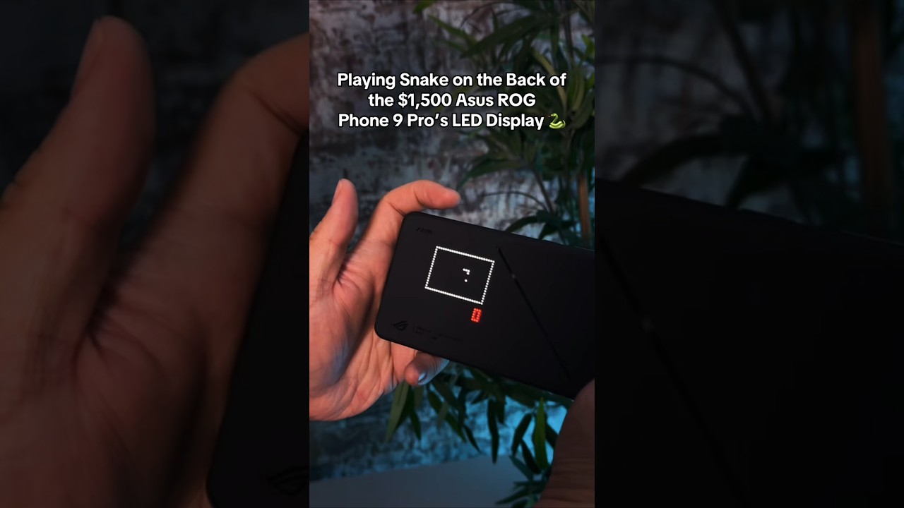 Playing Snake on the Back of the Asus ROG Phone 9 Pro