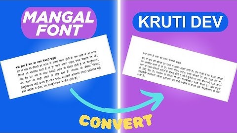 How To Convert Mangal Font To Krutidev Font  | Mangal Font को Krutidev में कैसे बदलें |@TechHubUp