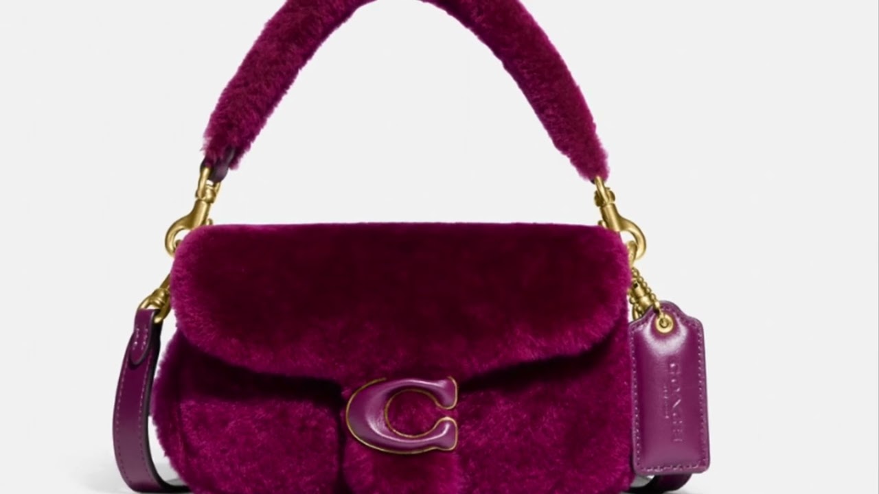 👜👜💕 NEW COACH PILLOW TABBY SHOULDER BAG IN SHEARLING 2022