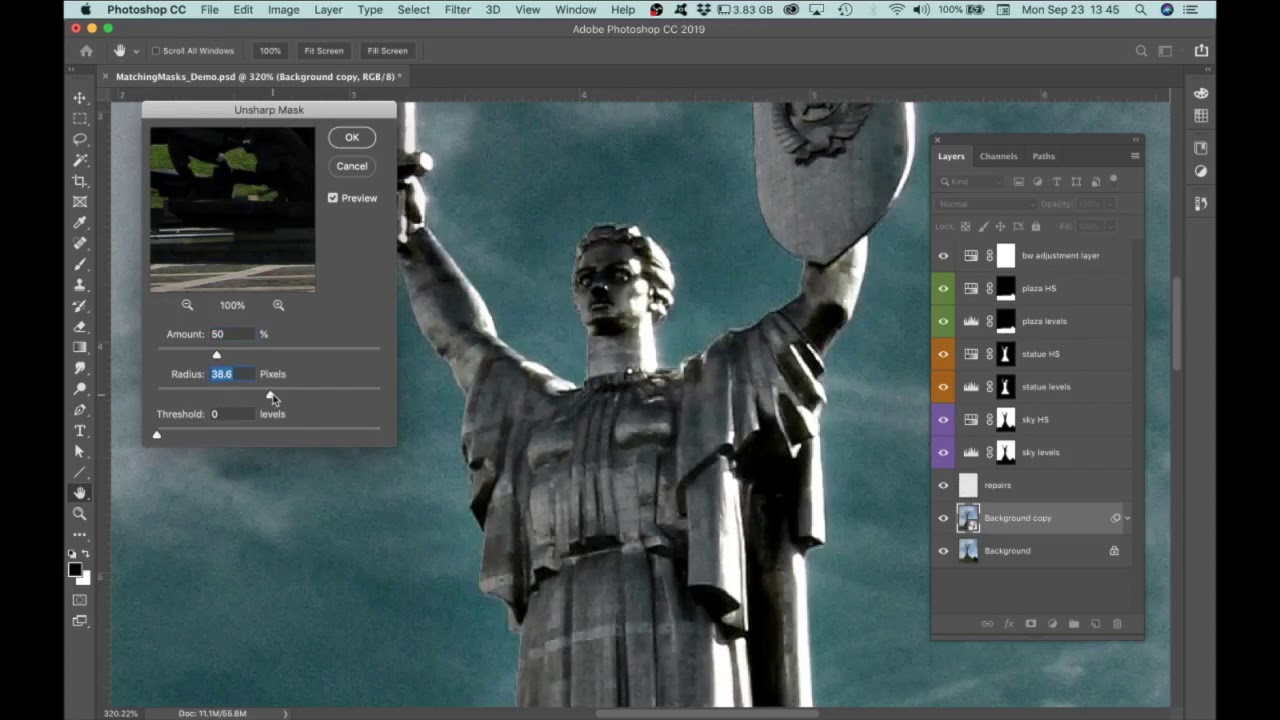 6. Adding Unsharp Mask Filter - YouTube