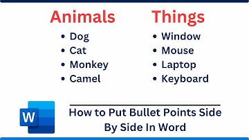 How to Put Bullet Points Side By Side In Word [In Two Columns]