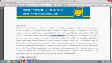 Heterogeneous Face Recognition Using Domain Specific Units