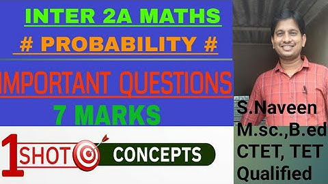 probability#ts #bie #importantquestions # 7marks#senior #inter #2a