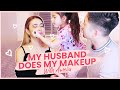 My husband does my make up! (with Amelia) | Bangs Garcia-Birchmore