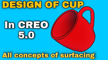 Concepts Of Surfacing in Creo Parametric|Design Of Coffee Cup in Creo|Modeling & Rendering Tutorial