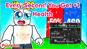 Every Second You Get +1 Health AutoWin | Roblox