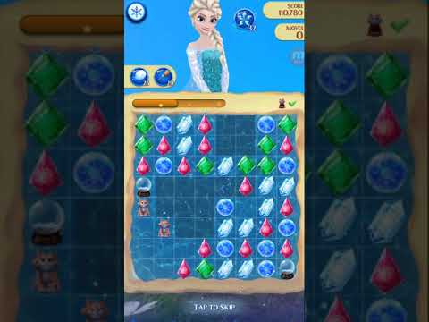 Disney Frozen Free Fall Endless map level #2886 (without using items)