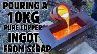 10KG Copper Ingot - Copper Filled Motor Melts - Huge Ingot - BigStackD ASMR