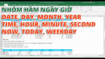 Sử dụng bảng tính cơ bản (Excel 2016) | Thực hành với hàm thời gian (Date, Time, Day, Month, ...)