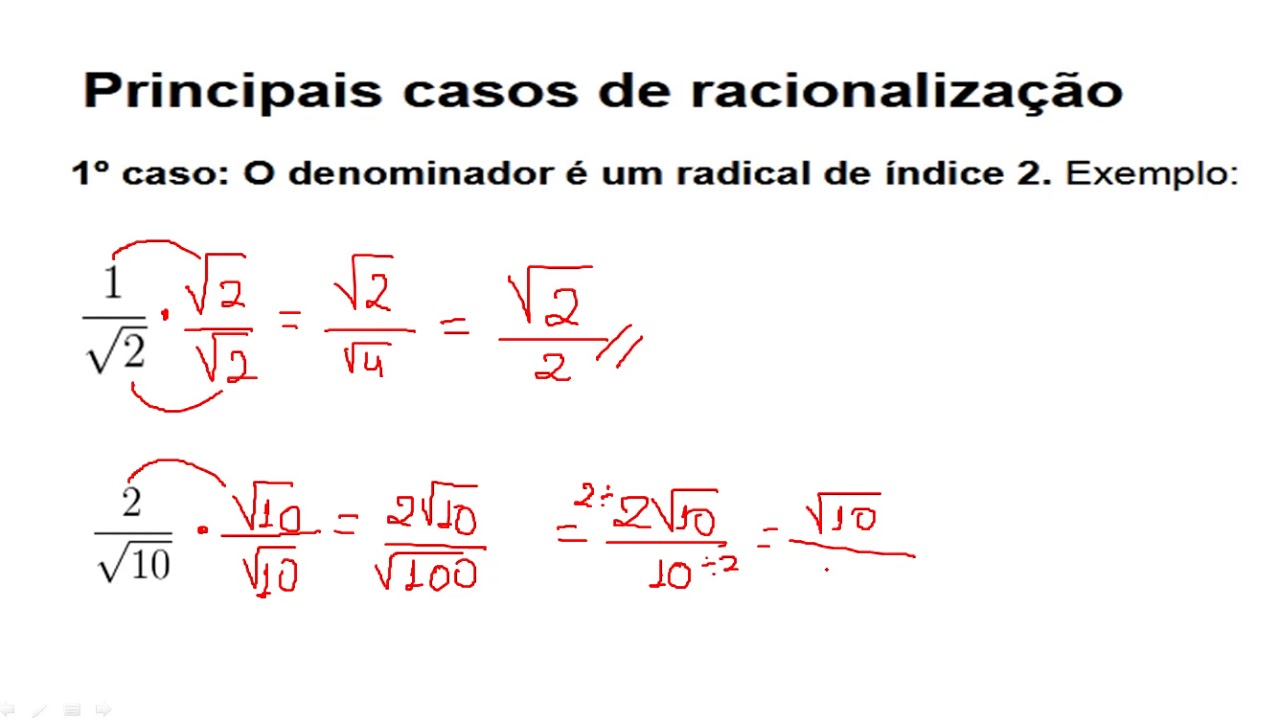 Racionalização De Denominadores Exercícios - ZULEDU