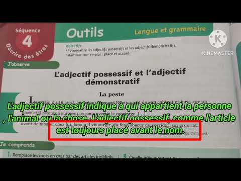 1ère année collège l' heure de français page 96,97 l' adjectif possessif et l' adjectif démonstratif