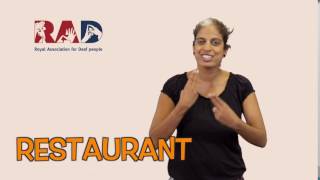 How to sign 'Restaurant' in British Sign Language (BSL)