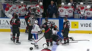 Florian Xhekaj vs Marshall Rifai FIGHT! 😱 | Canadiens vs Maple Leafs Preseason 2026