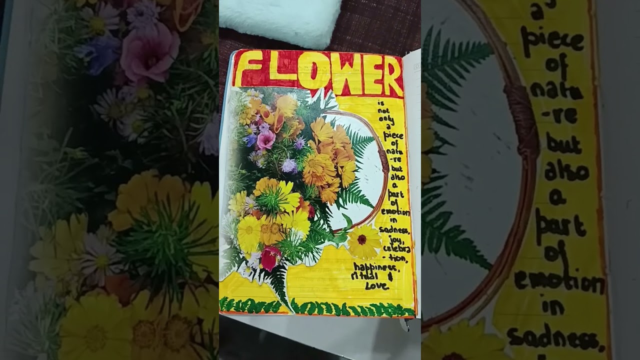 Diary Decoration Part 6 | Flowers Basket Cutting Art 