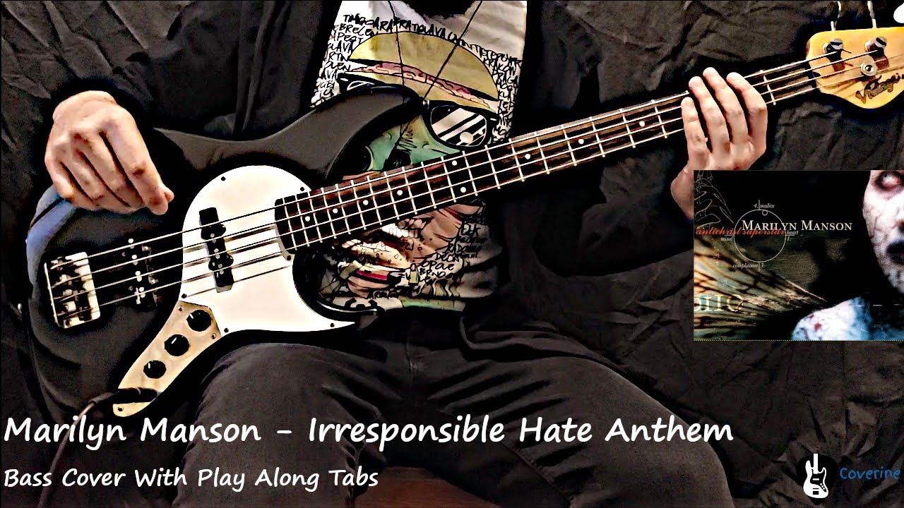 Marilyn Manson - Irresponsible Hate Anthem Bass Cover (Tabs)