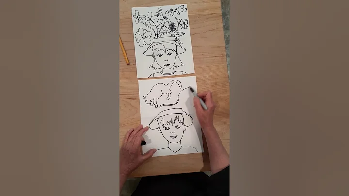 Drawing a portrait with a hat!