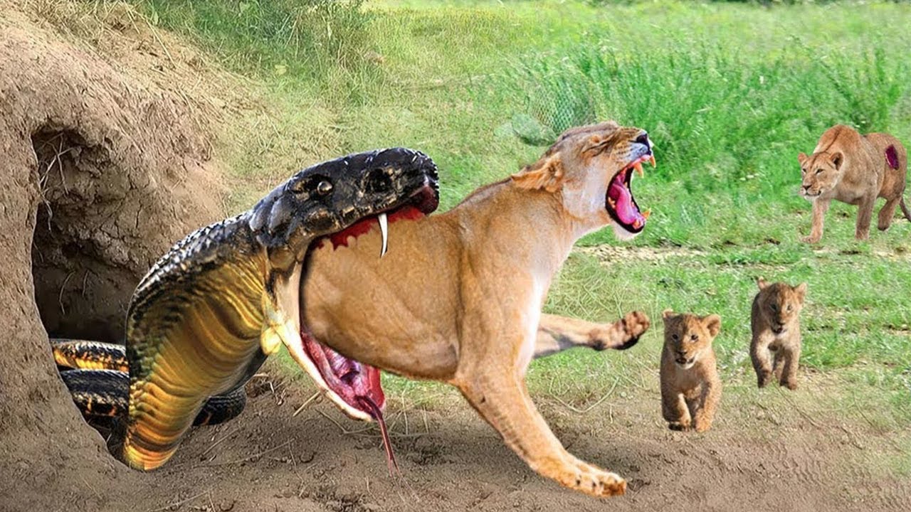 The Lion Family Was In Trouble When They Accidentally Got Lost In The Scary Snake Valley