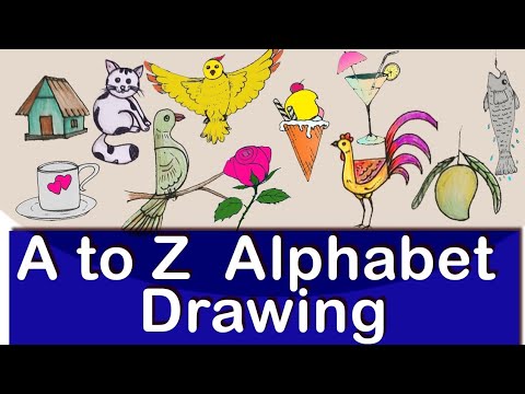 A to Z alphabet letters easy drawing 😀#alphabetart #drawing #fun - YouTube