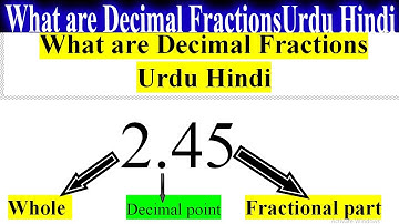 What are Decimal Fractions Urdu Hindi - Decimals Grade 5th - Naimat Maths