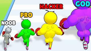 NOOB vs PRO vs HACKER vs GOD in Level Up Runner