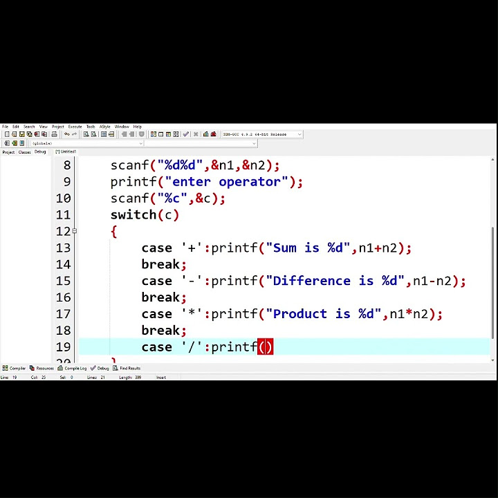 Program to create Simple Calculator in C Programming Language # ...